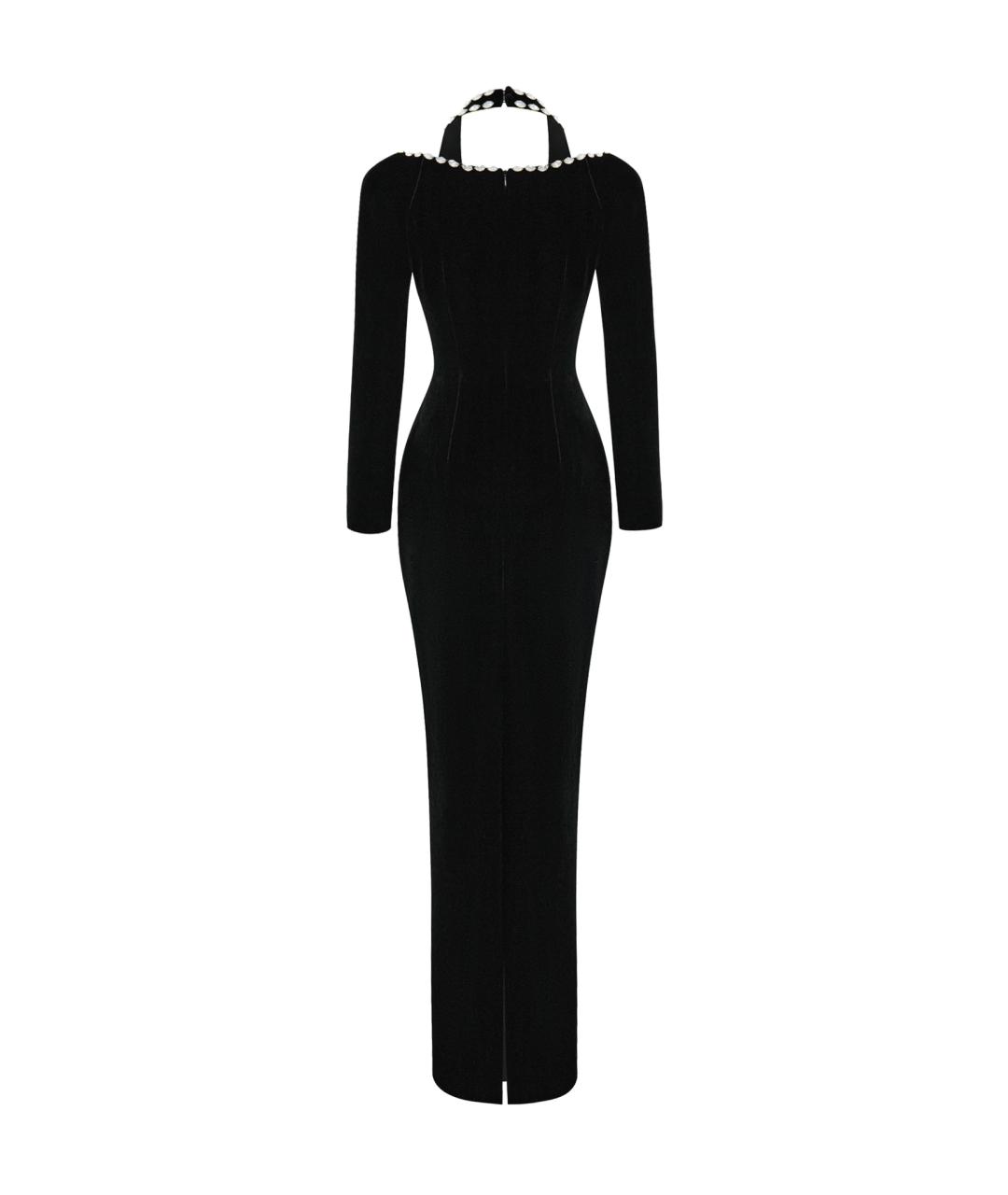 RASARIO Черное бархатное вечернее платье, фото 4