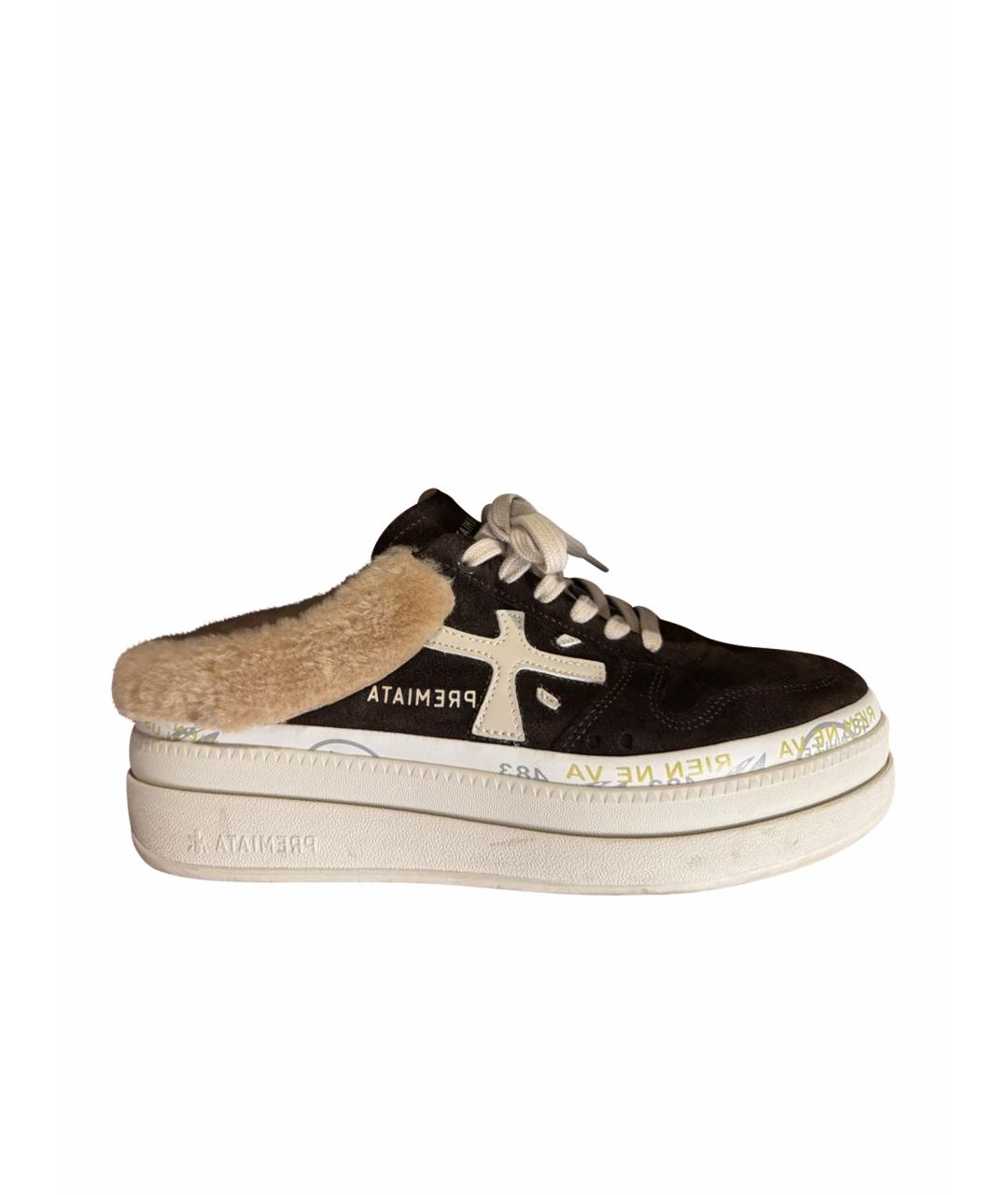 PREMIATA Коричневые замшевые кеды, фото 1