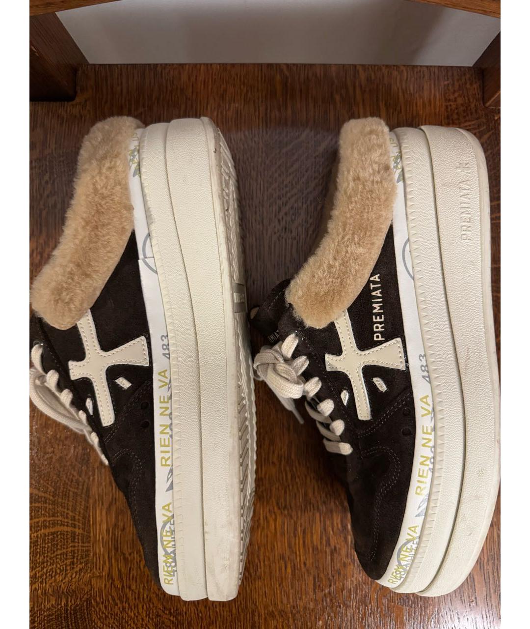 PREMIATA Коричневые замшевые кеды, фото 9