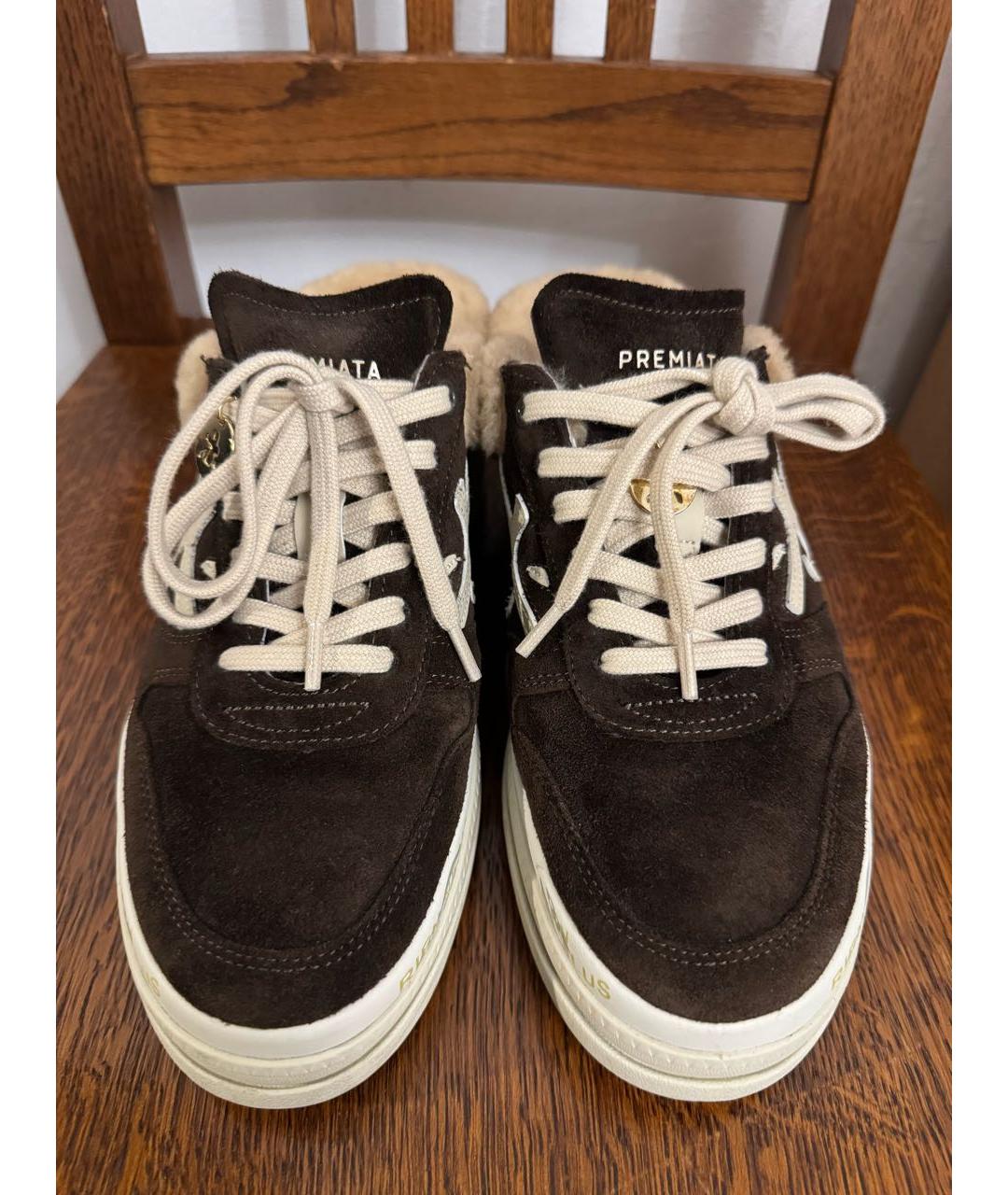 PREMIATA Коричневые замшевые кеды, фото 2