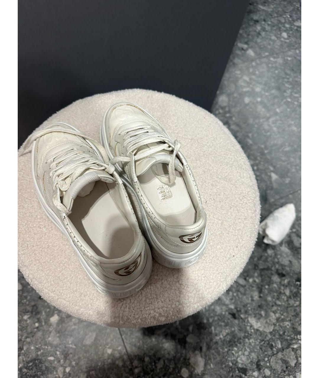 GUCCI Белые кожаные кроссовки, фото 3
