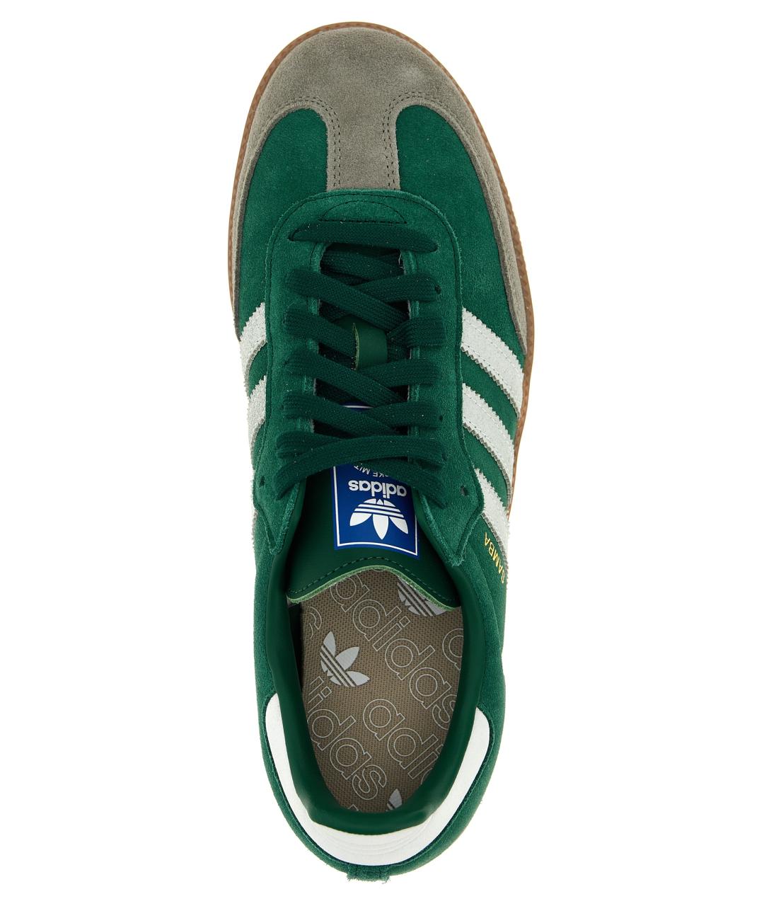 ADIDAS Зеленые замшевые низкие кроссовки / кеды, фото 4