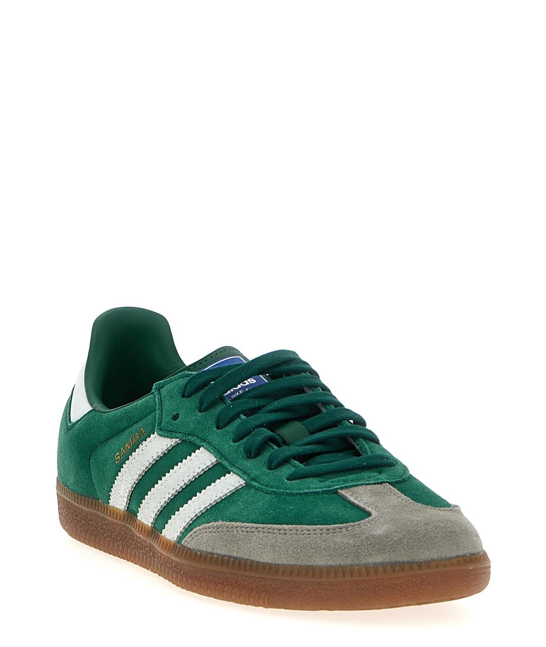 ADIDAS Зеленые замшевые низкие кроссовки / кеды, фото 2