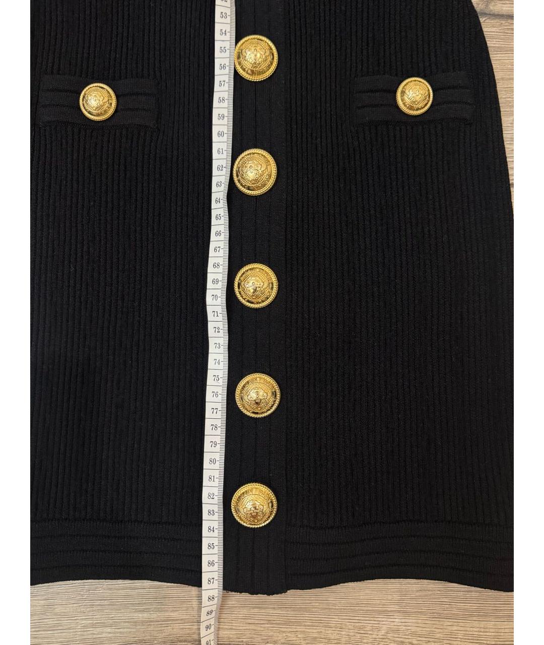 BALMAIN Черное вискозное коктейльное платье, фото 5
