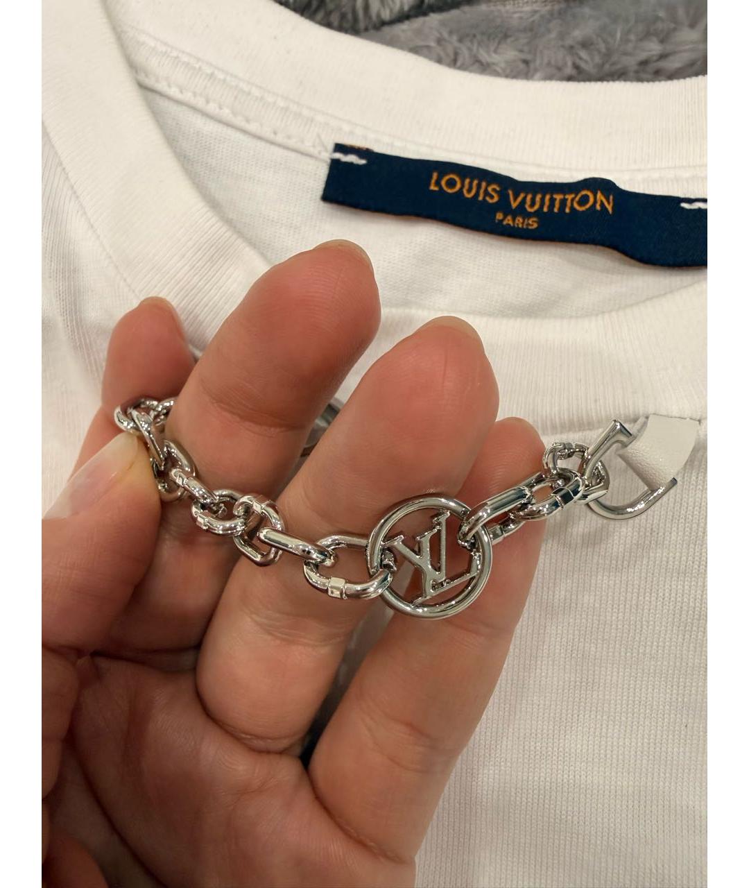 LOUIS VUITTON Белая хлопковая футболка, фото 5