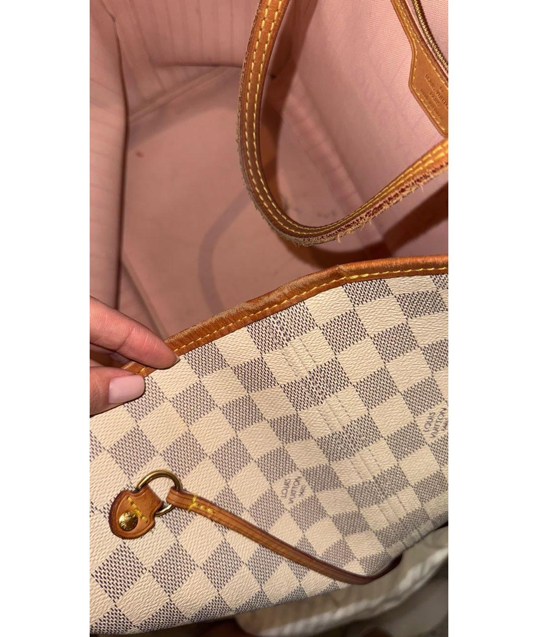 LOUIS VUITTON Коричневая кожаная сумка тоут, фото 7