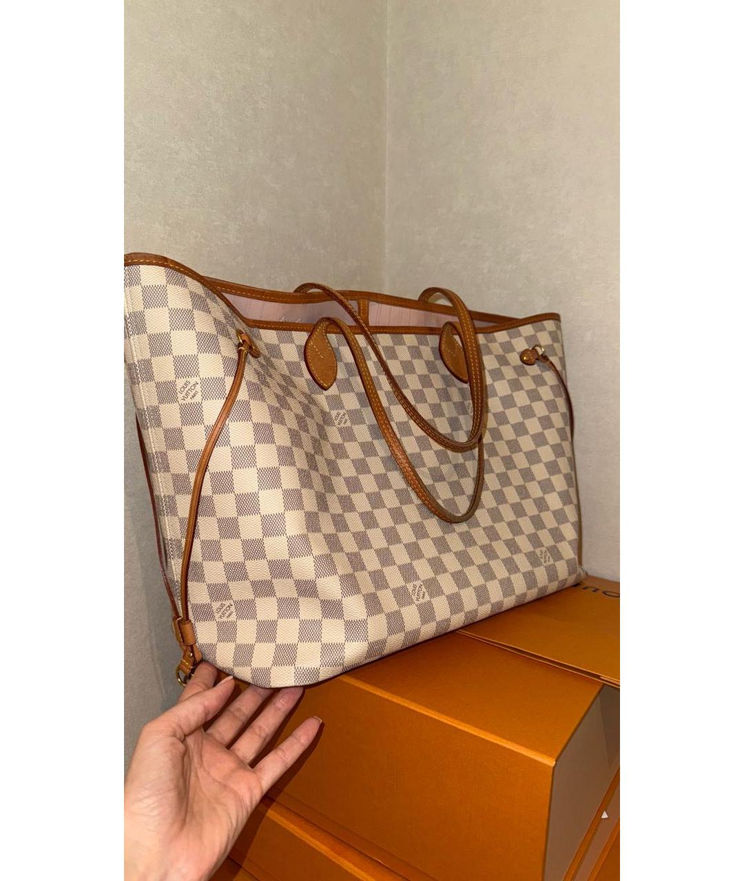 LOUIS VUITTON Коричневая кожаная сумка тоут, фото 2