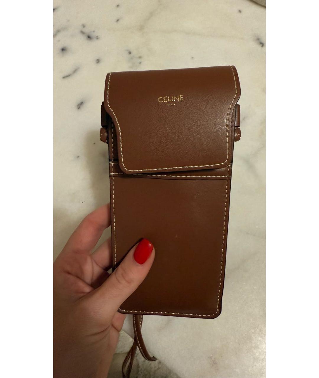 CELINE Коричневые металлические солнцезащитные очки, фото 4