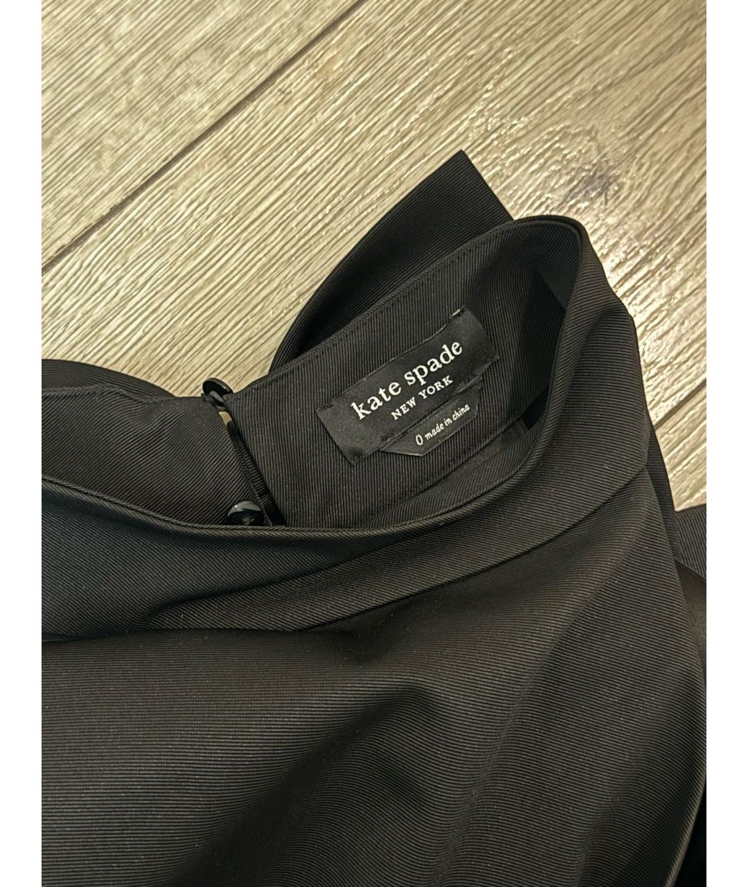 KATE SPADE Черное шелковое коктейльное платье, фото 3