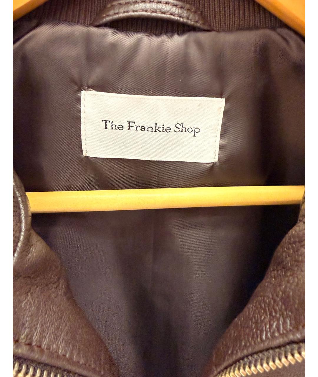 THE FRANKIE SHOP Коричневая кожаная куртка, фото 5