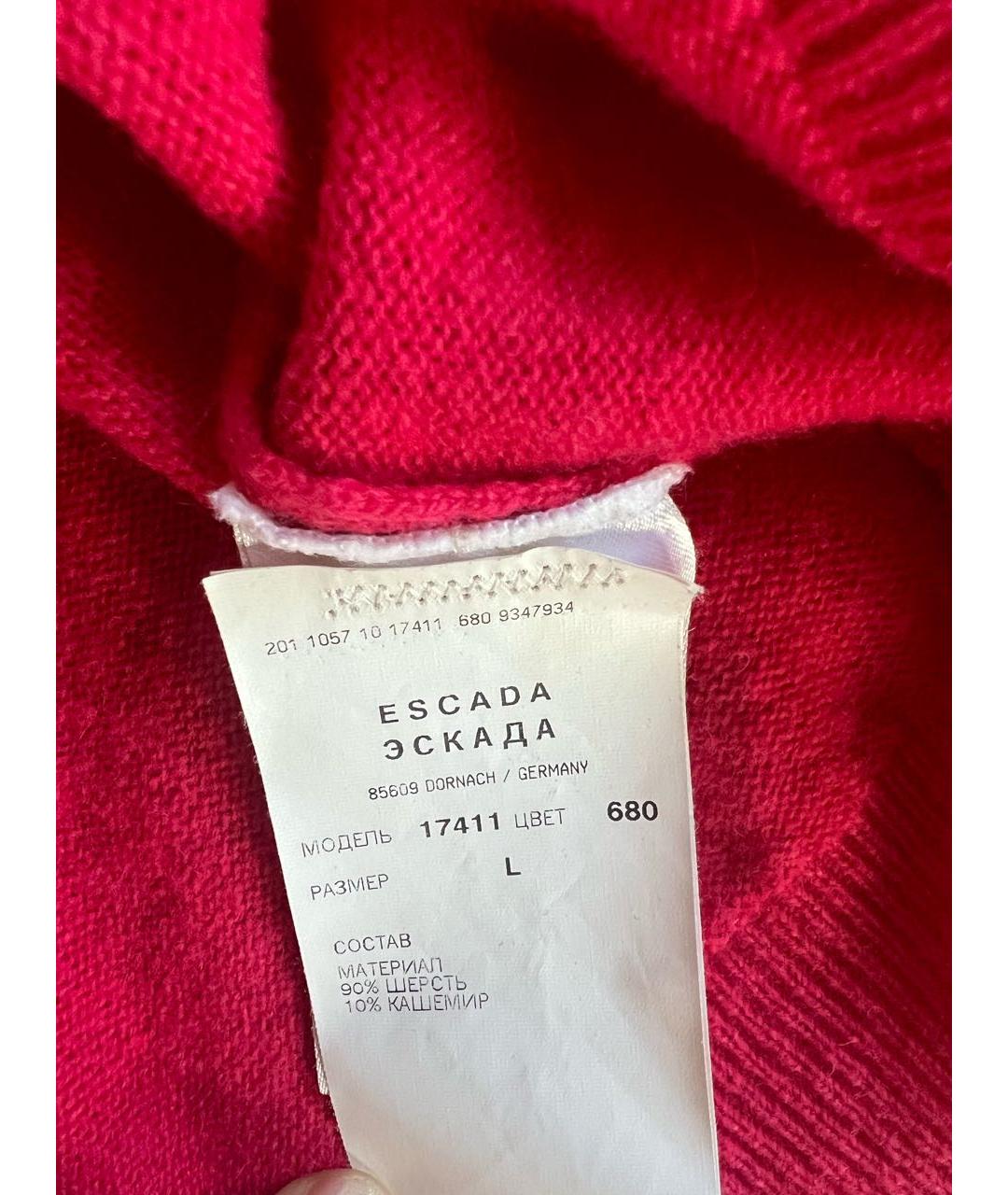 ESCADA Красный шерстяной джемпер / свитер, фото 5