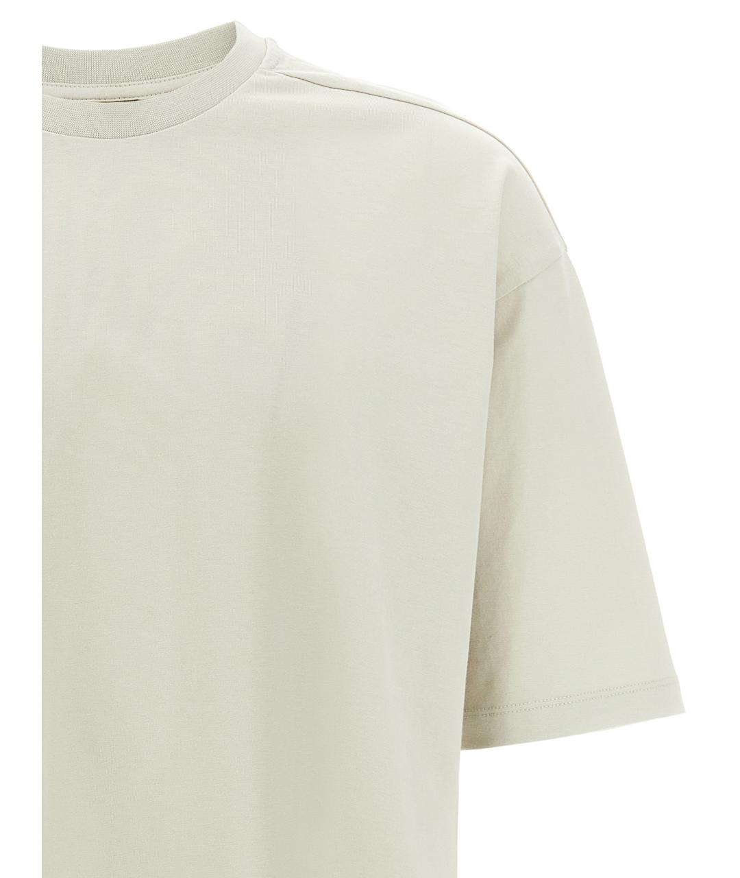 THOM KROM Бежевая хлопковая футболка, фото 3