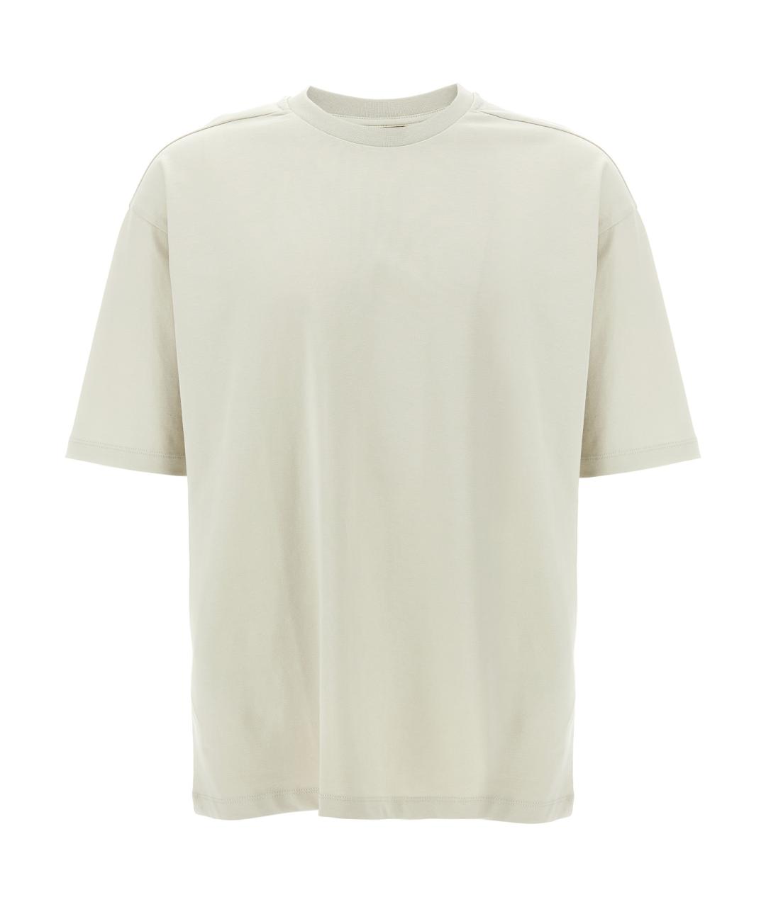 THOM KROM Бежевая хлопковая футболка, фото 1