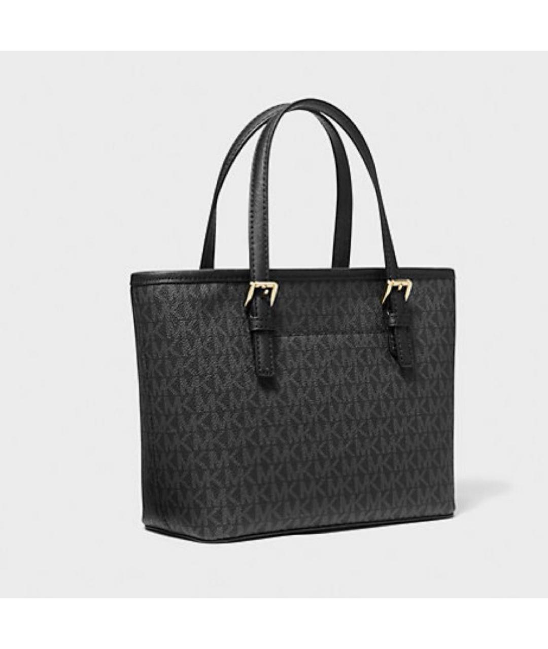 MICHAEL MICHAEL KORS Черная тканевая сумка с короткими ручками, фото 3