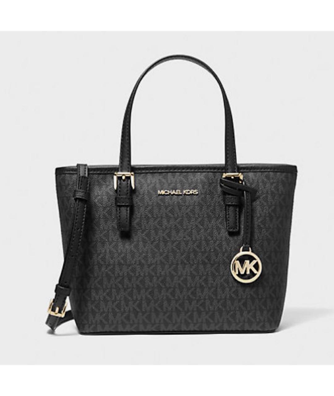 MICHAEL MICHAEL KORS Черная тканевая сумка с короткими ручками, фото 9