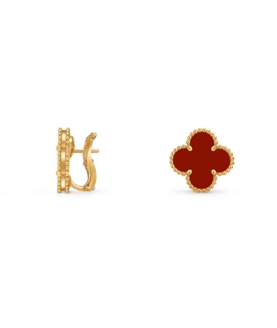 VAN CLEEF & ARPELS Красные серьги из желтого золота, фото 3