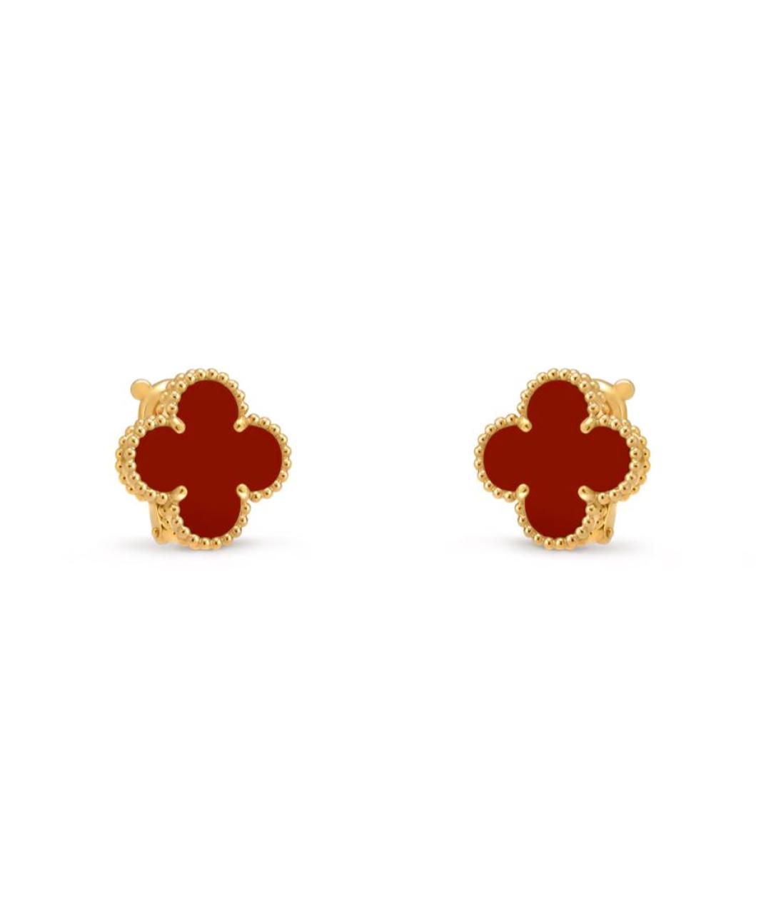 VAN CLEEF & ARPELS Красные серьги из желтого золота, фото 2