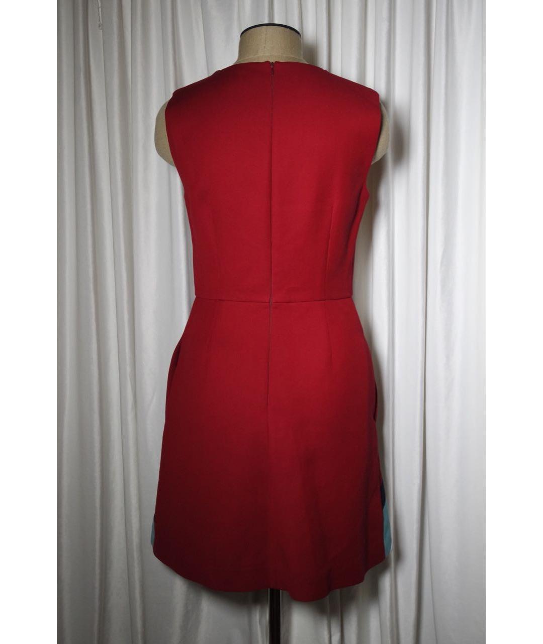 RED VALENTINO Красное хлопковое коктейльное платье, фото 4