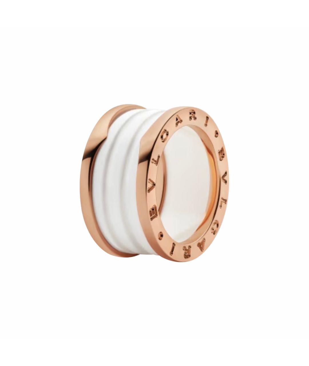 BVLGARI Белое кольцо из розового золота, фото 1