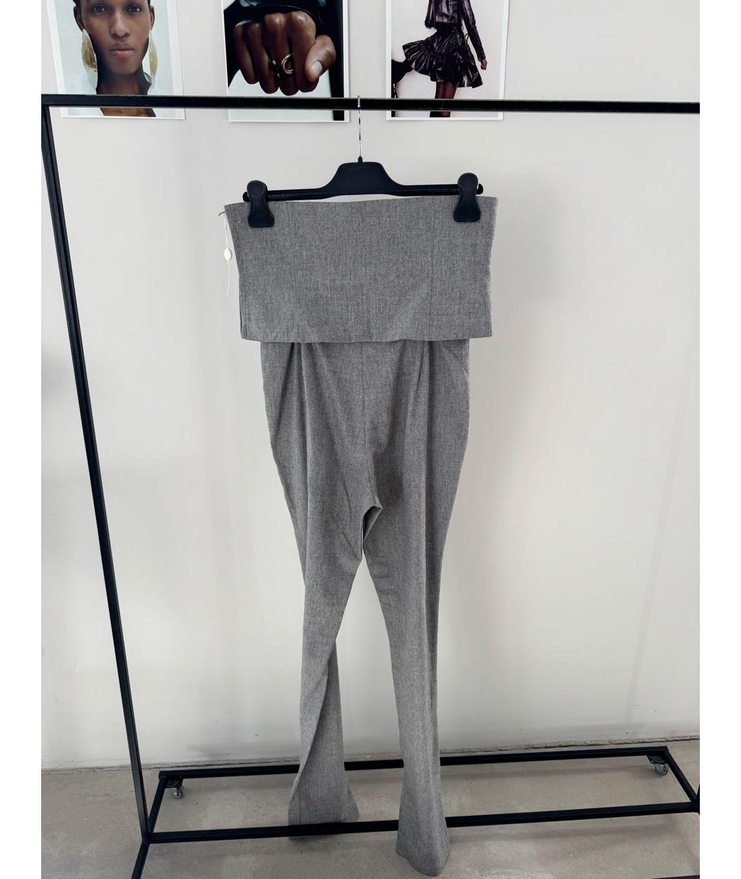 MAISON MARGIELA Серые шерстяные брюки узкие, фото 7