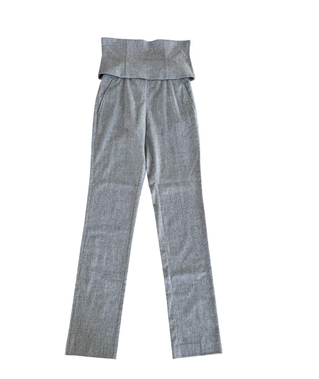 MAISON MARGIELA Серые шерстяные брюки узкие, фото 1