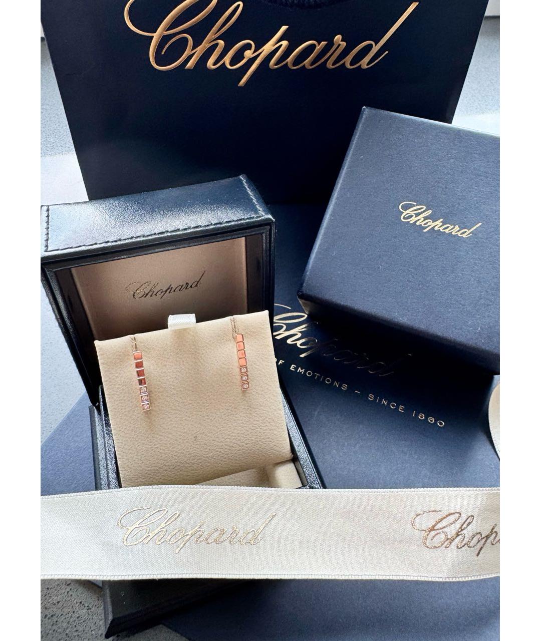 CHOPARD Золотые серьги из розового золота, фото 2