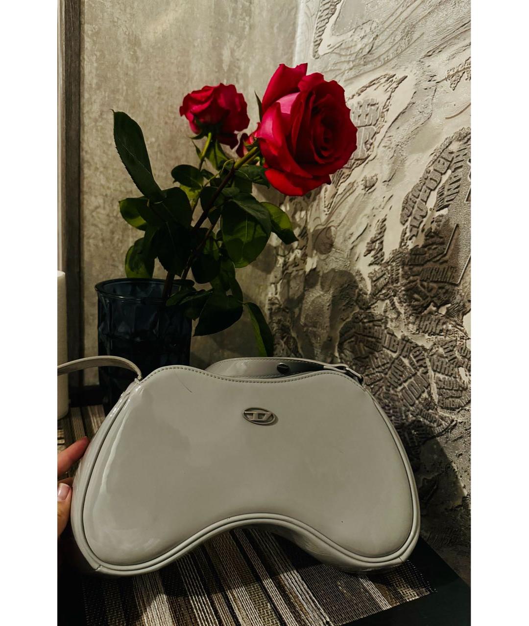 DIESEL Серая сумка с короткими ручками из искусственной кожи, фото 6