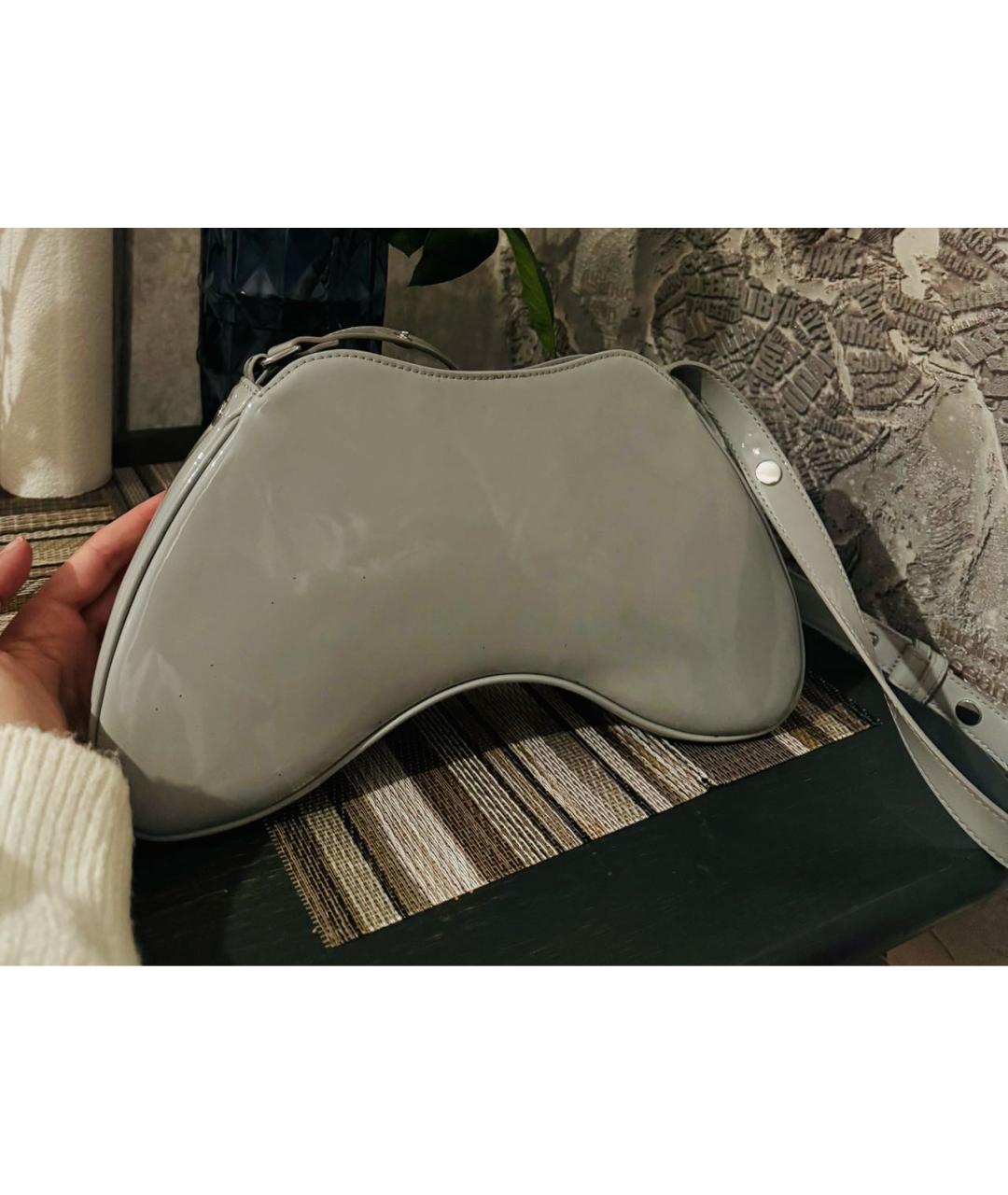 DIESEL Серая сумка с короткими ручками из искусственной кожи, фото 3