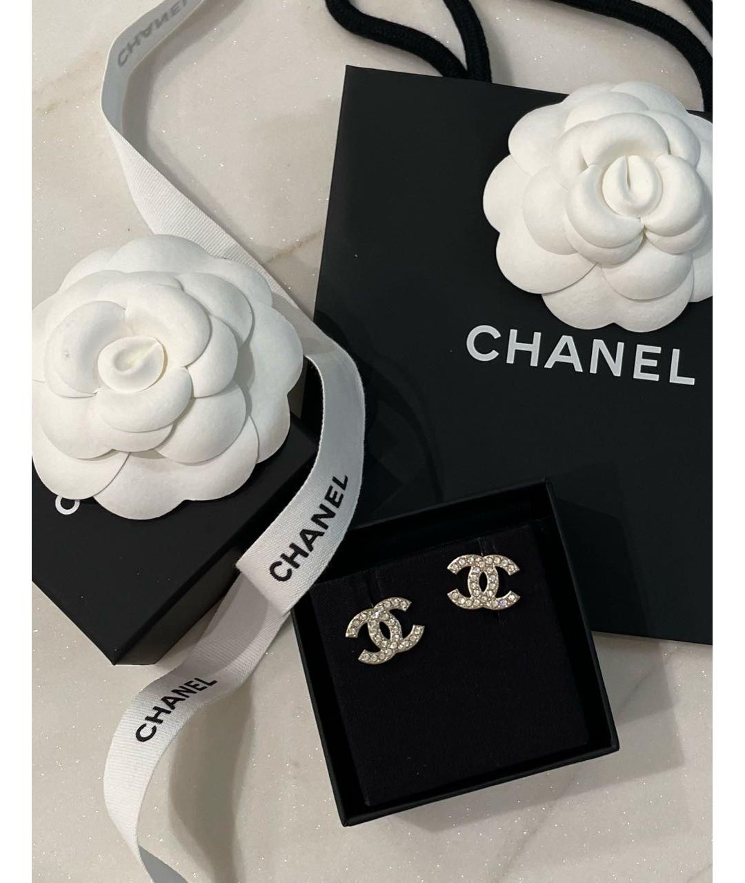 CHANEL Золотые металлические серьги, фото 4