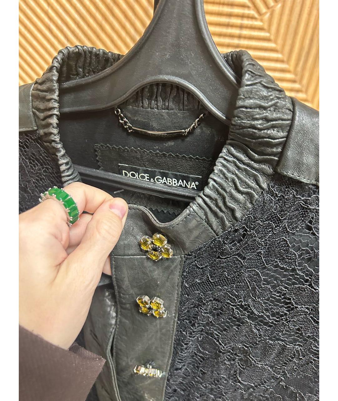 DOLCE&GABBANA Черная кружевная куртка, фото 3