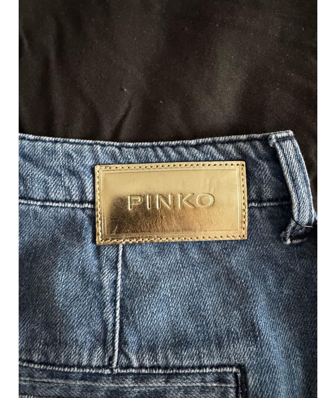 PINKO Синие деним шорты, фото 3