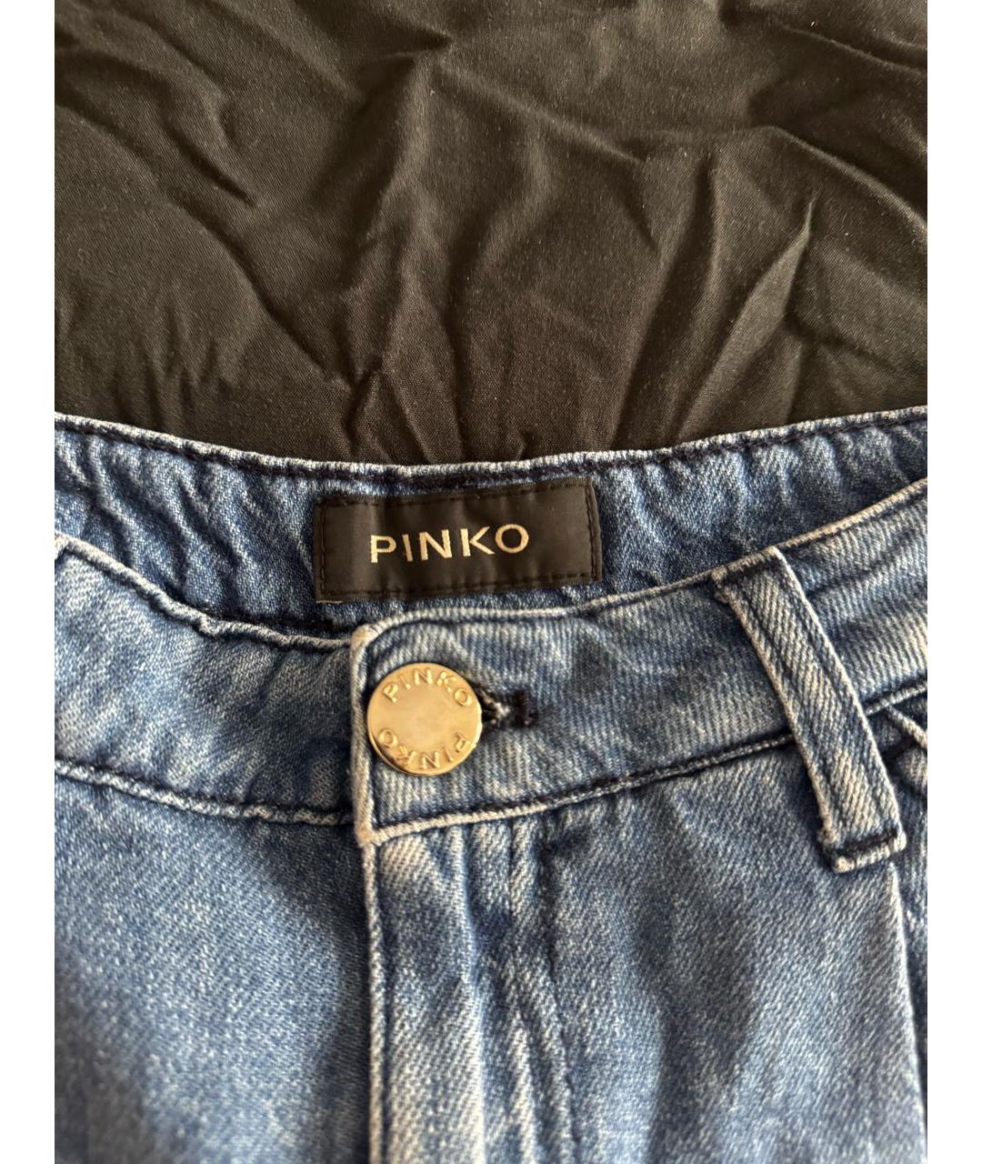 PINKO Синие деним шорты, фото 4