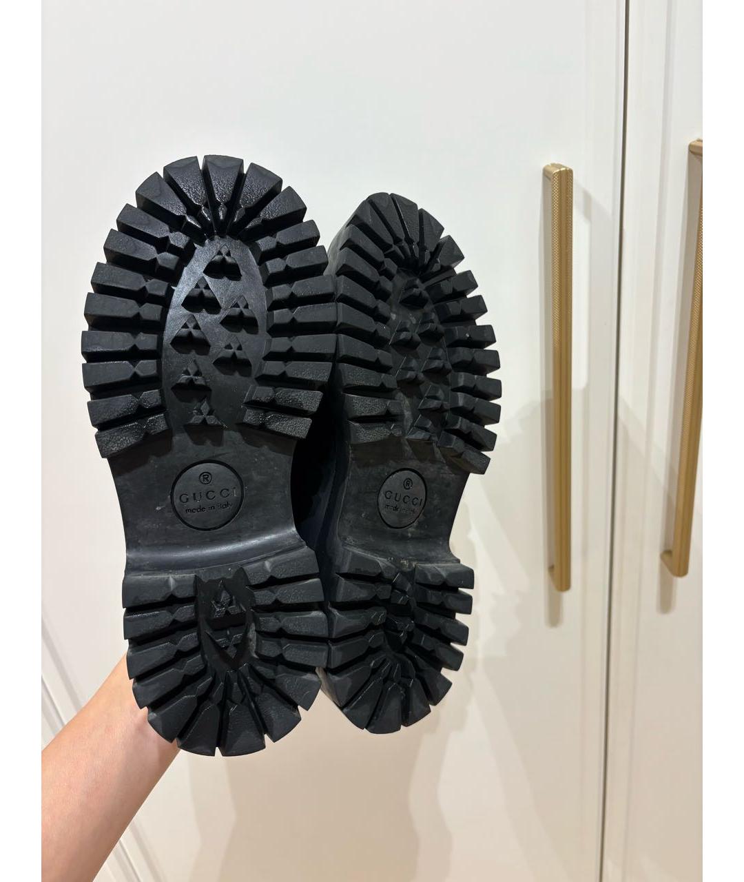 GUCCI Черные кожаные лоферы, фото 5