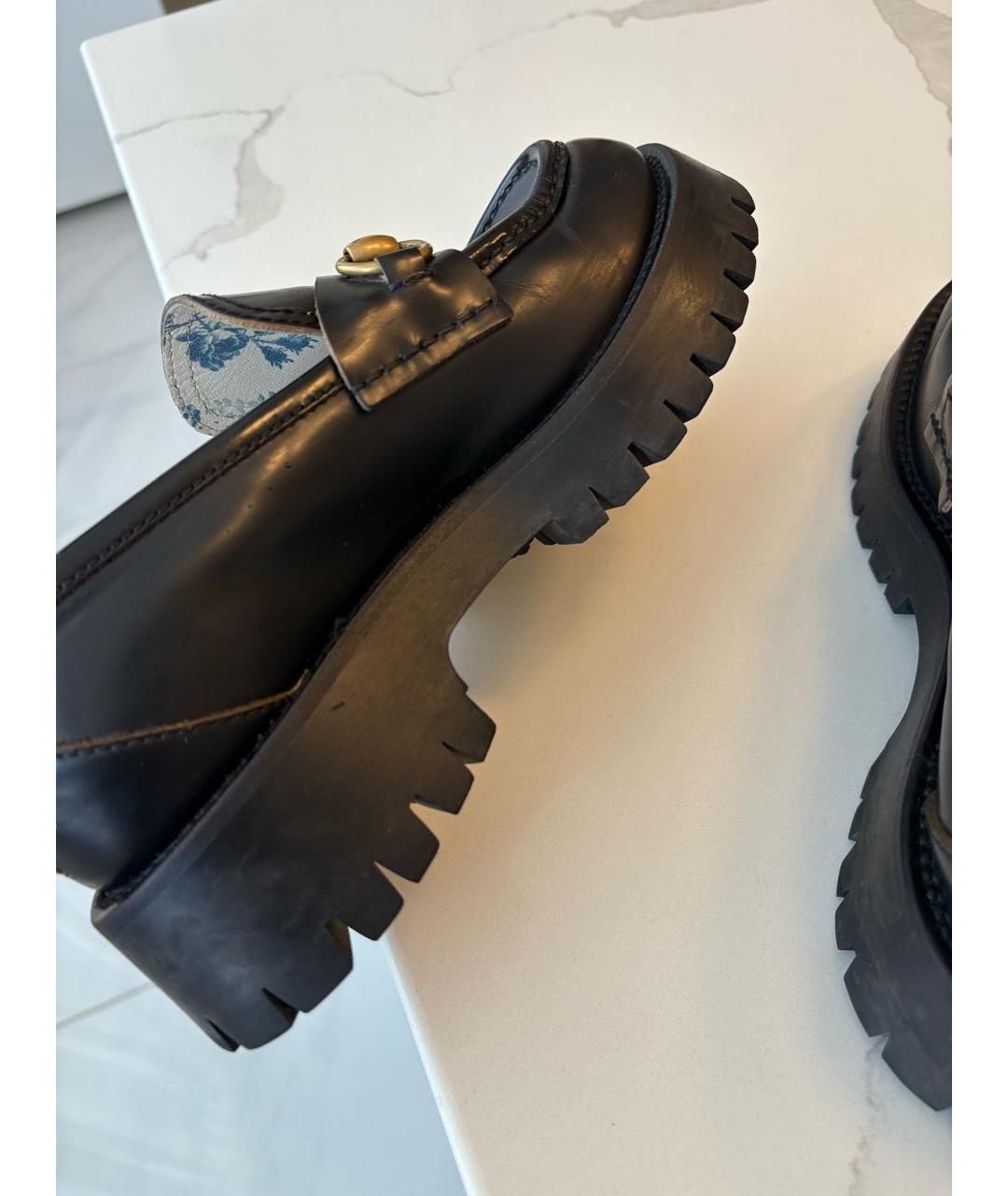 GUCCI Черные кожаные лоферы, фото 7