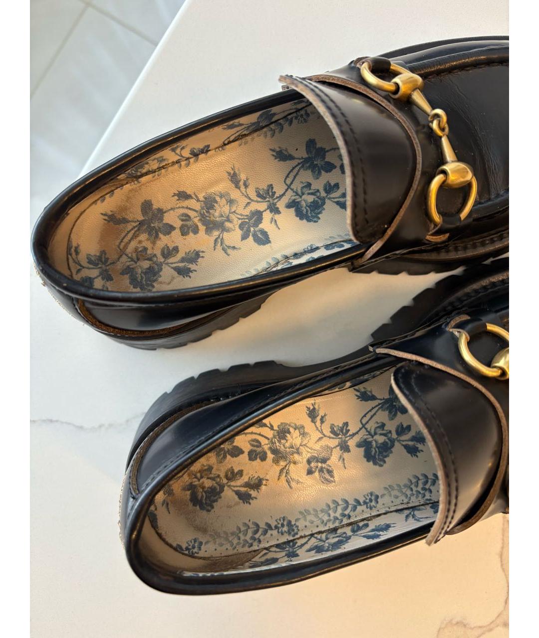GUCCI Черные кожаные лоферы, фото 6