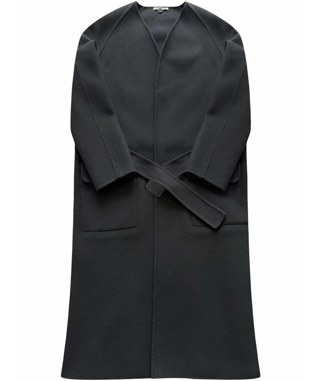 BOTTEGA VENETA Черное шерстяное пальто, фото 1