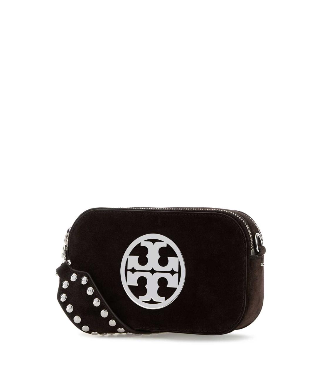 TORY BURCH Коричневая замшевая сумка с короткими ручками, фото 2
