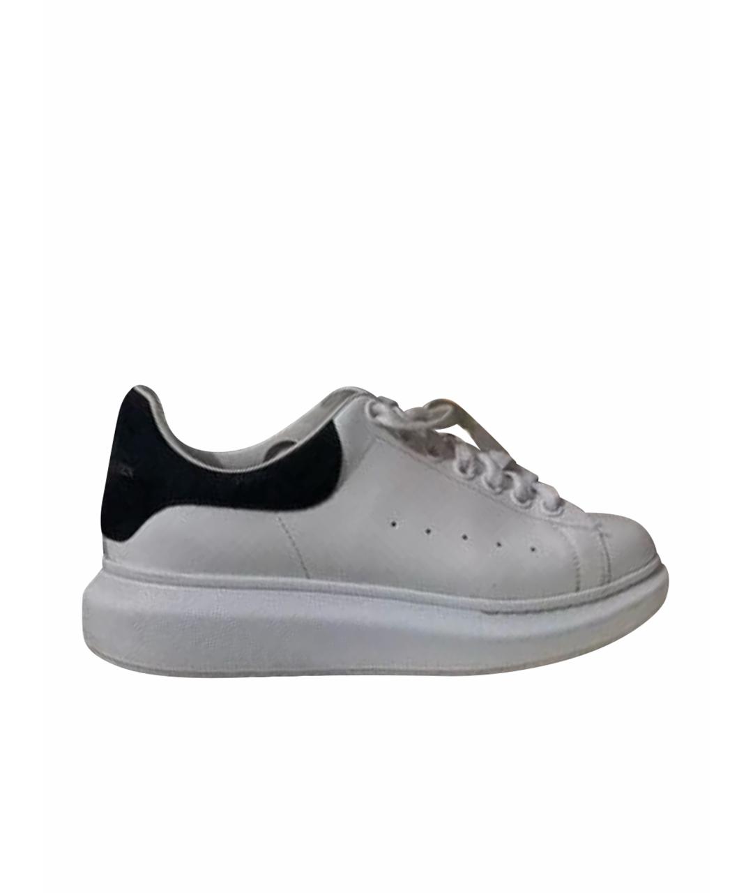 ALEXANDER MCQUEEN Белые кожаные кеды, фото 1