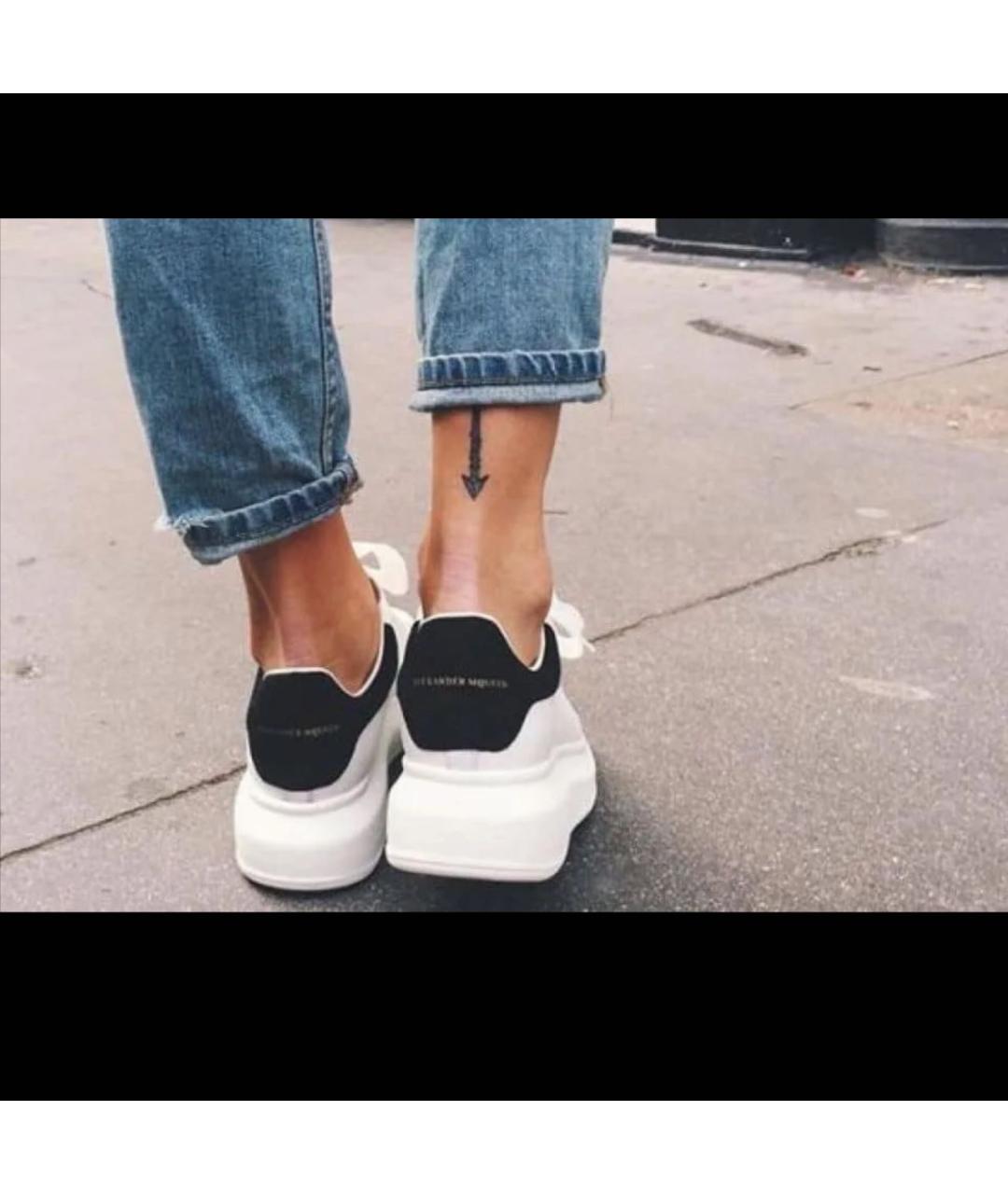 ALEXANDER MCQUEEN Белые кожаные кеды, фото 3