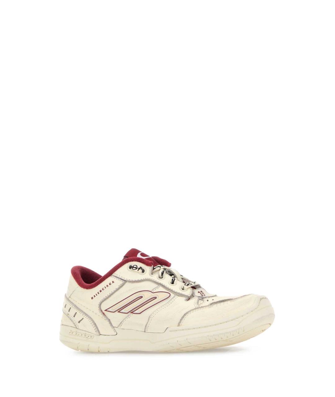 BALENCIAGA Белые кожаные кроссовки, фото 2