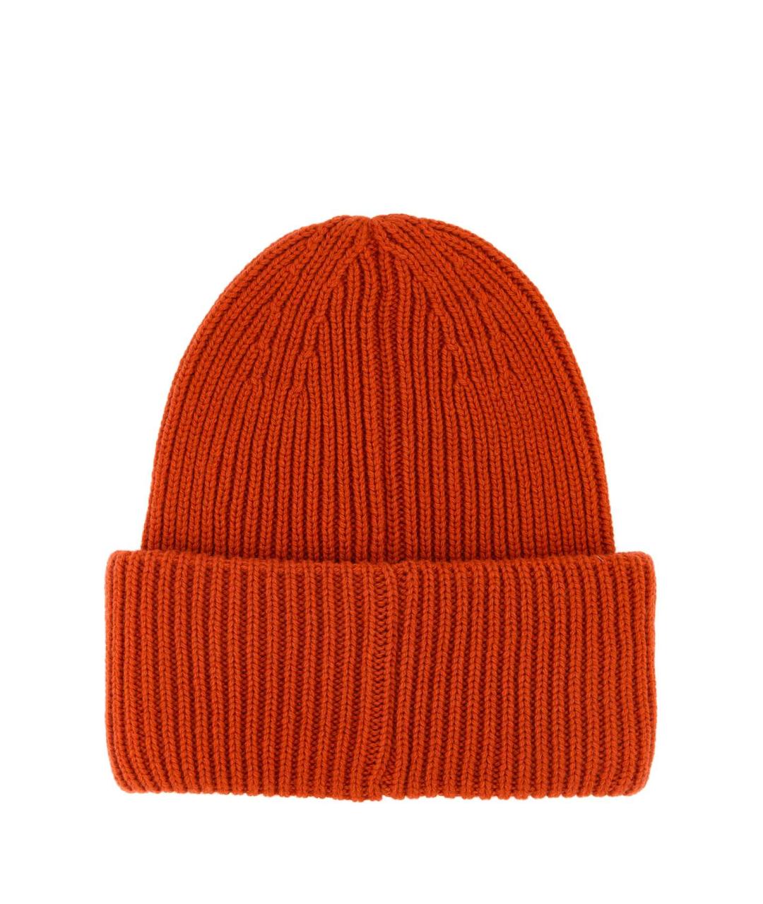 MONCLER Оранжевая шерстяная шапка, фото 2