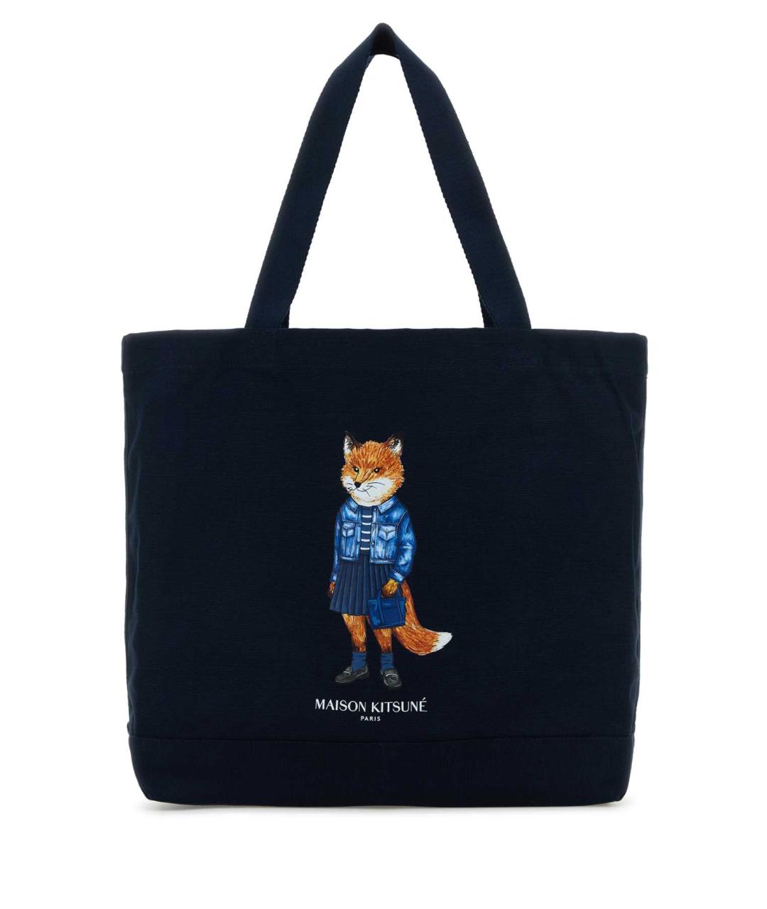 MAISON KITSUNE Синяя сумка тоут, фото 1