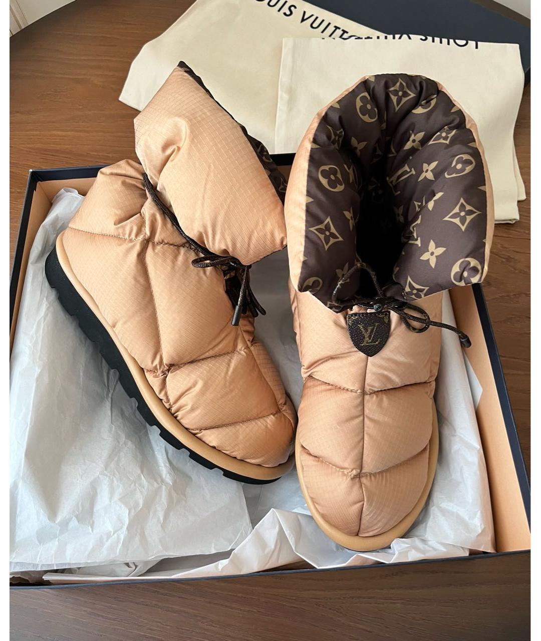 LOUIS VUITTON Бежевые ботинки, фото 2