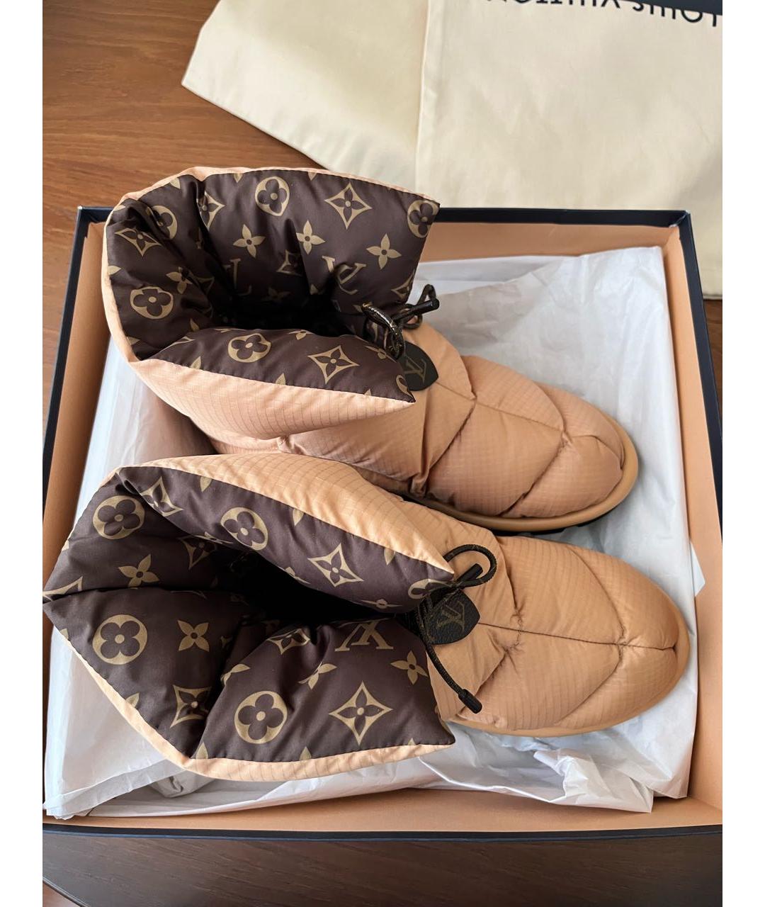LOUIS VUITTON Бежевые ботинки, фото 5