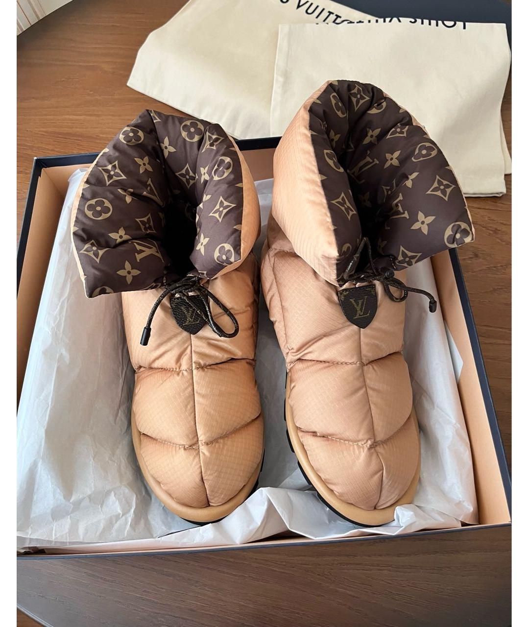 LOUIS VUITTON Бежевые ботинки, фото 3