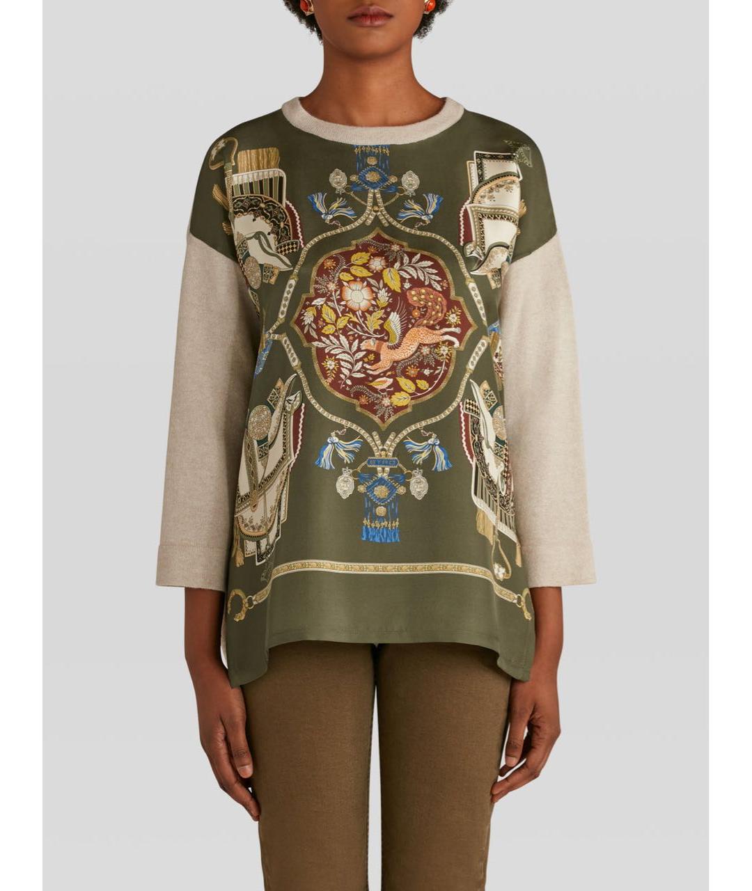 ETRO Хаки джемпер / свитер, фото 2