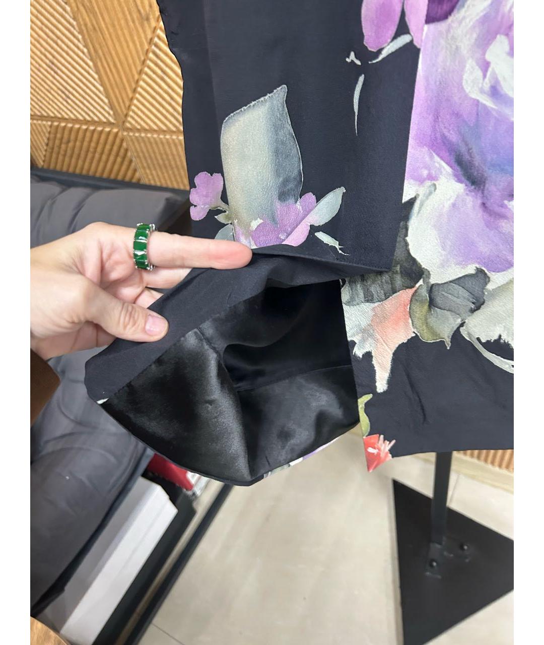 DOLCE&GABBANA Мульти шелковая юбка миди, фото 4