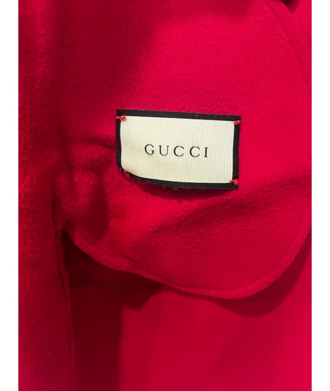 GUCCI Фуксия шерстяное пальто, фото 3