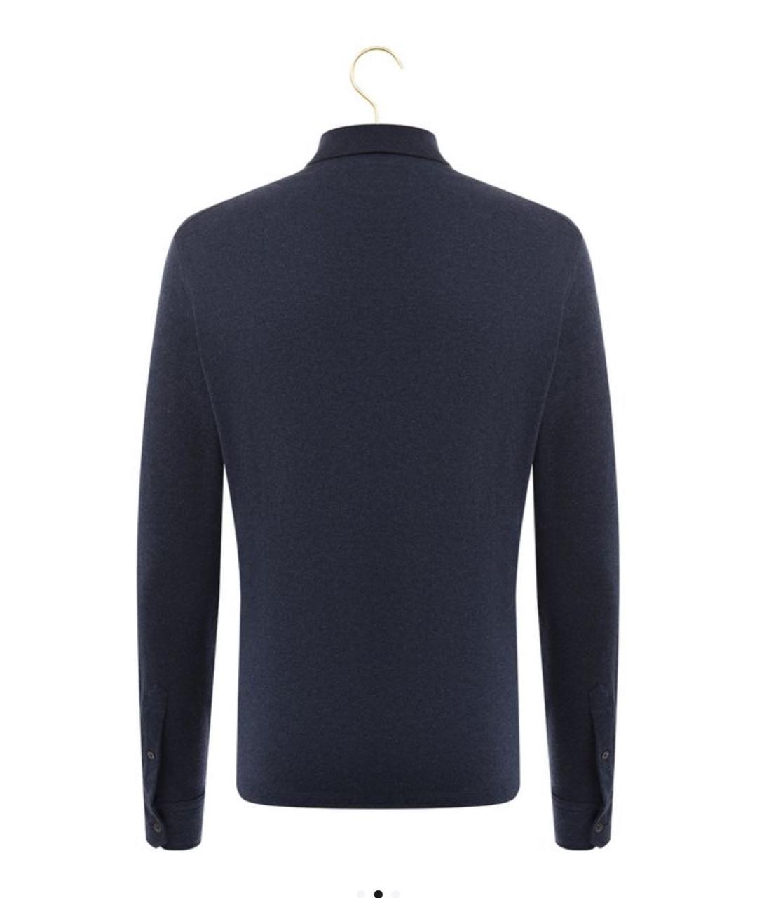 ERMENEGILDO ZEGNA XXX Темно-синий хлопковый джемпер / свитер, фото 2