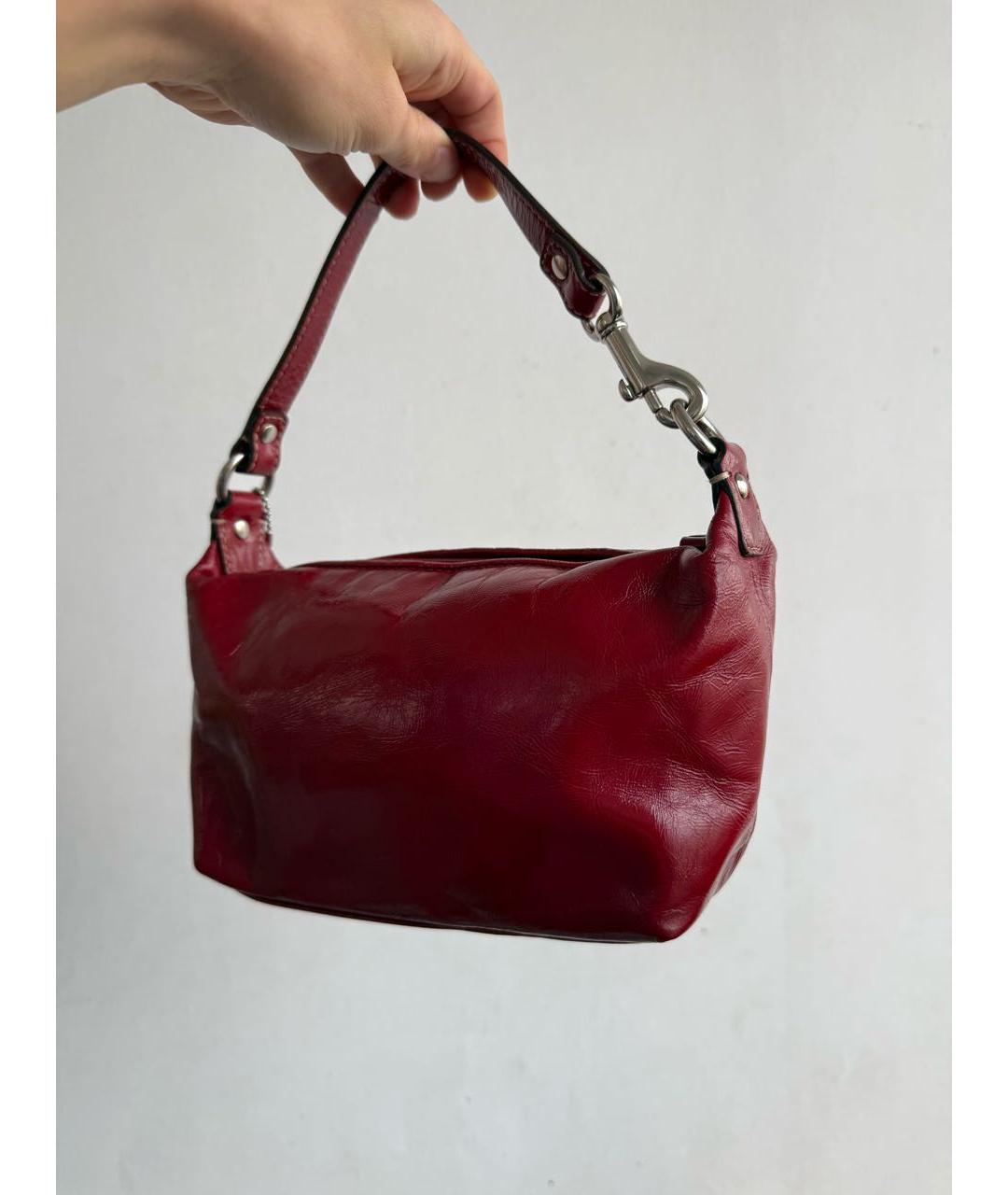 COACH Бордовая сумка с короткими ручками, фото 7